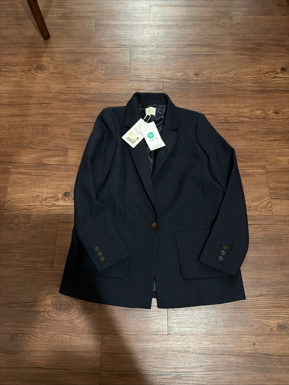 Sezane Romane Jacket Blazer NAVY BLUE size 8/40 NWT